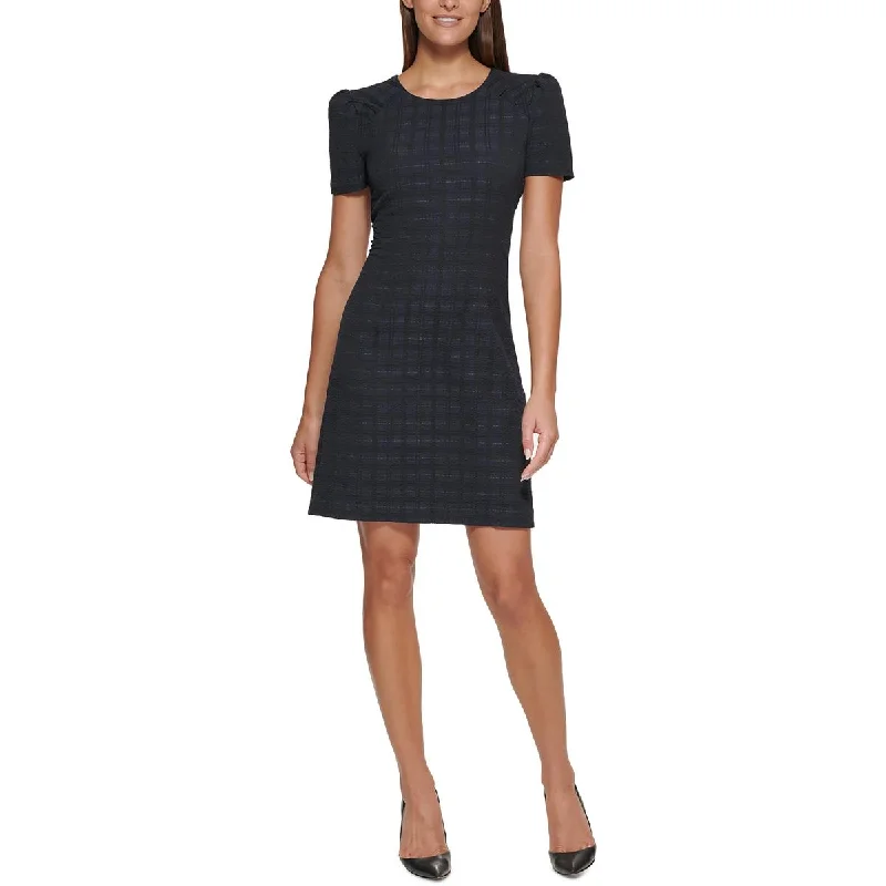 Tommy Hilfiger Womens Plaid Above Knee Shift Dress Party unclassified dresses