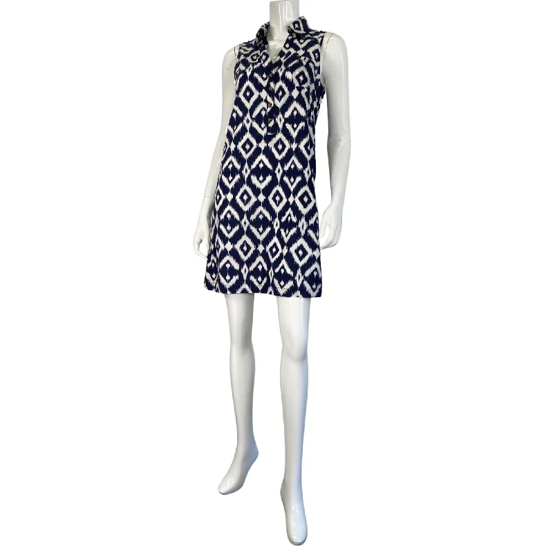 Tori Richard Blue & White Button-Up Dress Casual unclassified dresses