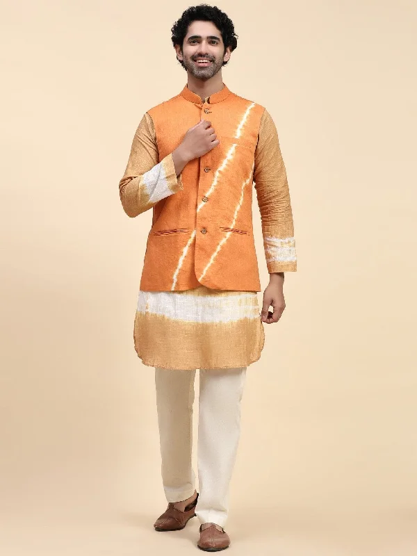 Beige Hand Dyed Cotton Kurta Set Wedding guest unclassified dresses