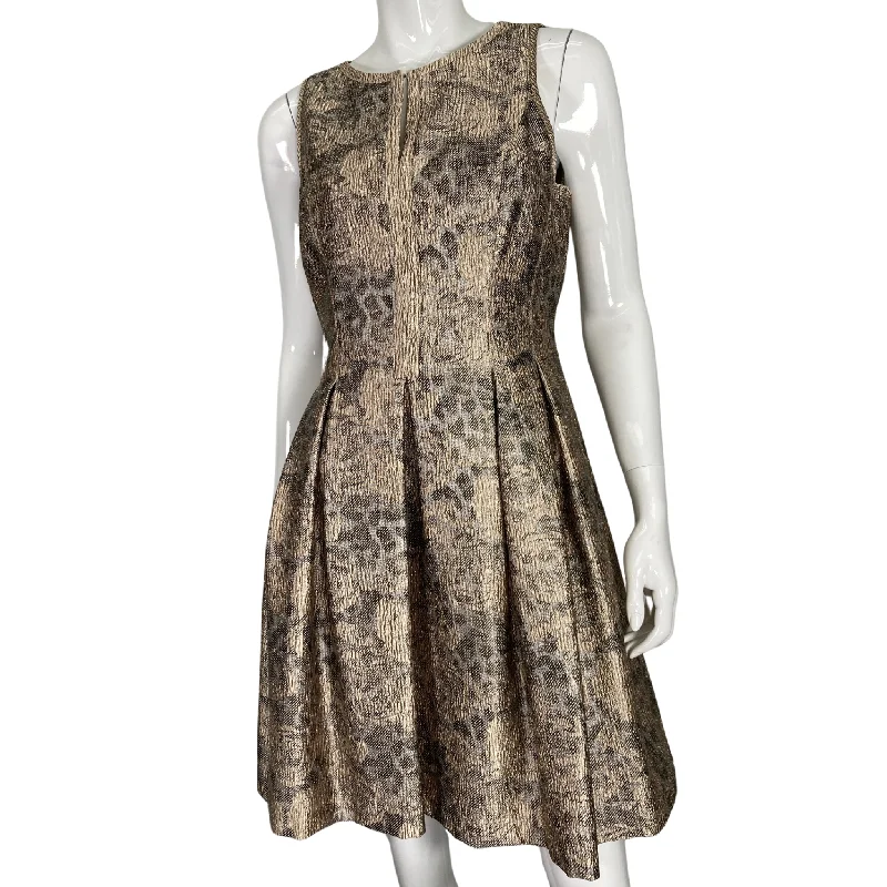 Vince Camuto Metallic Gold Dress Knitted unclassified dresses