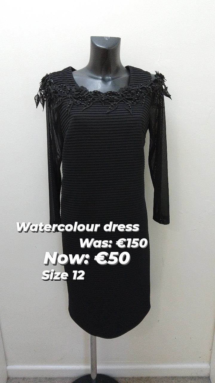 Watercolours black pearl dress Sexy unclassified dresses