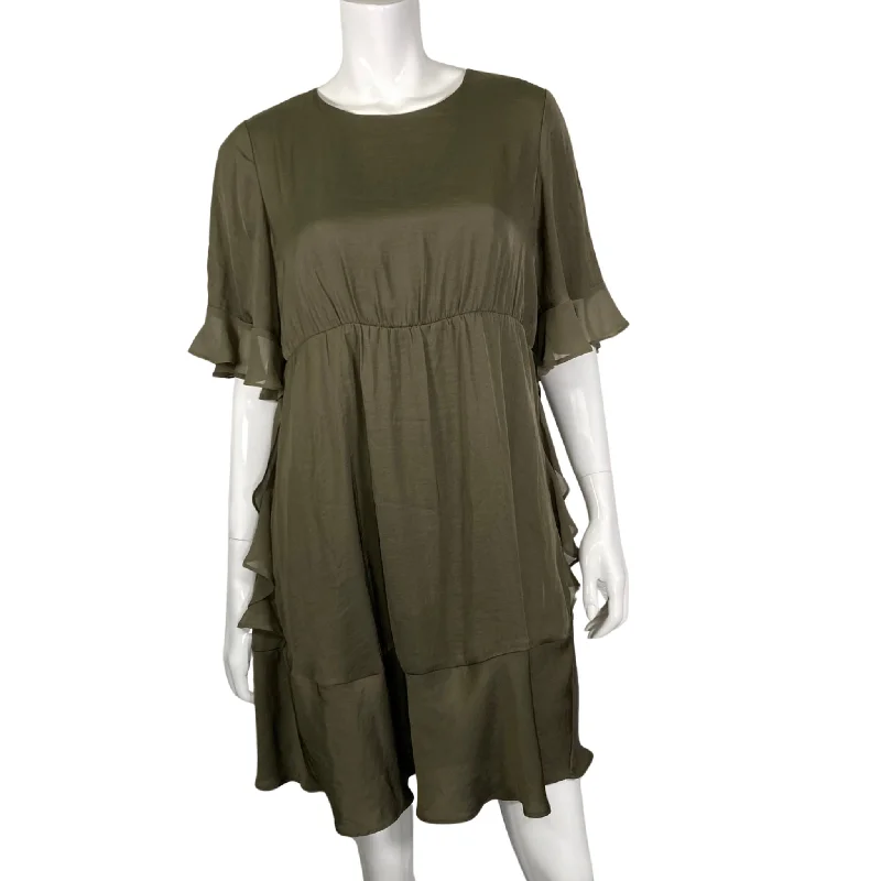 Who What Wear Chic and Elegant Olive Green Dress Popular unclassified dresses