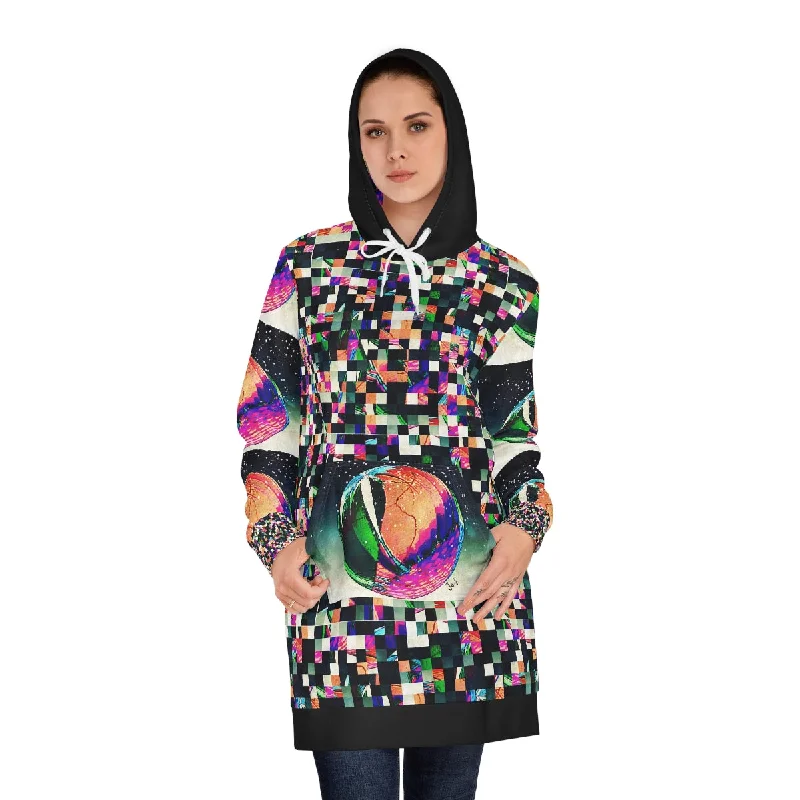 Women's Hoodie Dress (AOP) CHECKERED MOON Breathable unclassified dresses