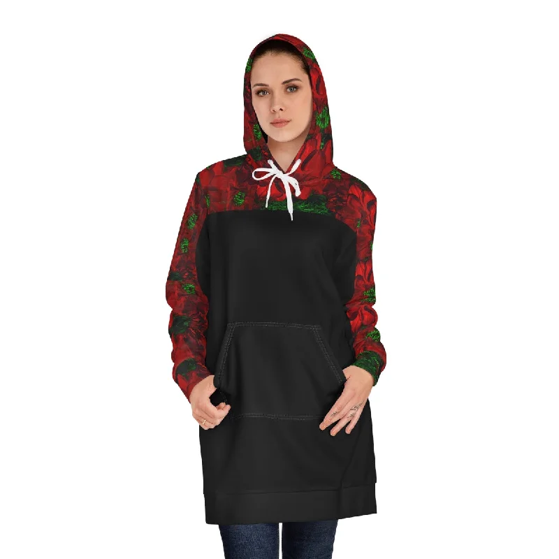 Women's Hoodie Dress (AOP) FLOWERS FOREVER Velvet unclassified dresses