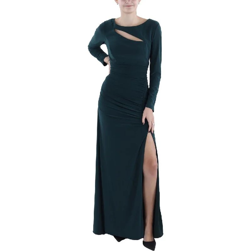 Xscape Womens Cut-Out Ruched Evening Dress Sequin unclassified dresses