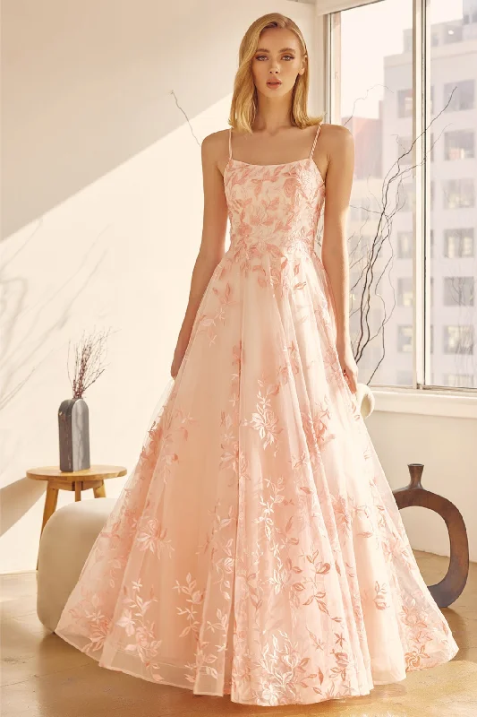 Captivating Elegance: Sleeveless Embroidered Lace Gown by [Brand Name] Lace Party Gown