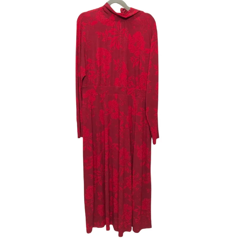 Dress Casual Maxi By Lane Bryant In Red, Size: 1x Comfortable Long Skirt