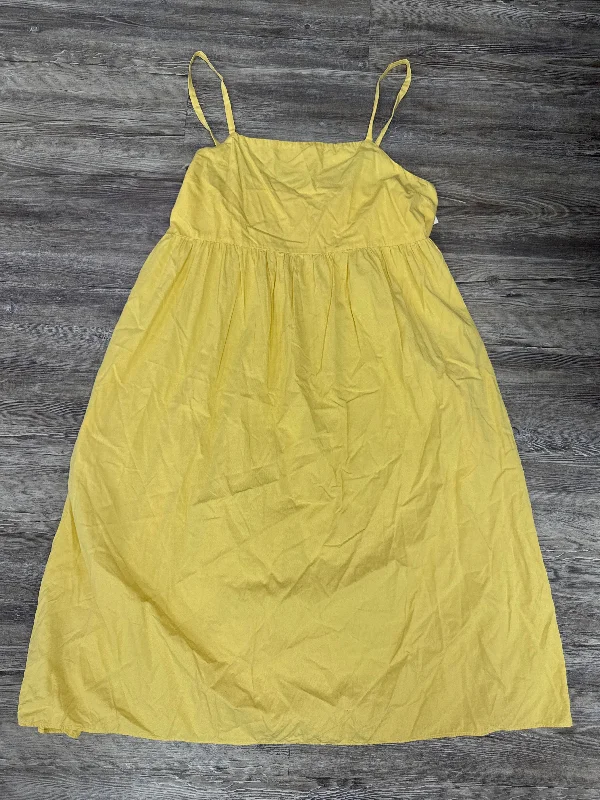 Dress Casual Maxi By Madewell In Yellow, Size: 2x Denim Maxi Skirt