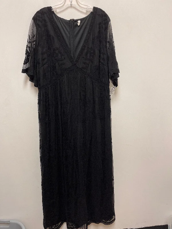 Dress Casual Maxi By Pink Blush In Black, Size: 2x Sleek Maxi Skirt