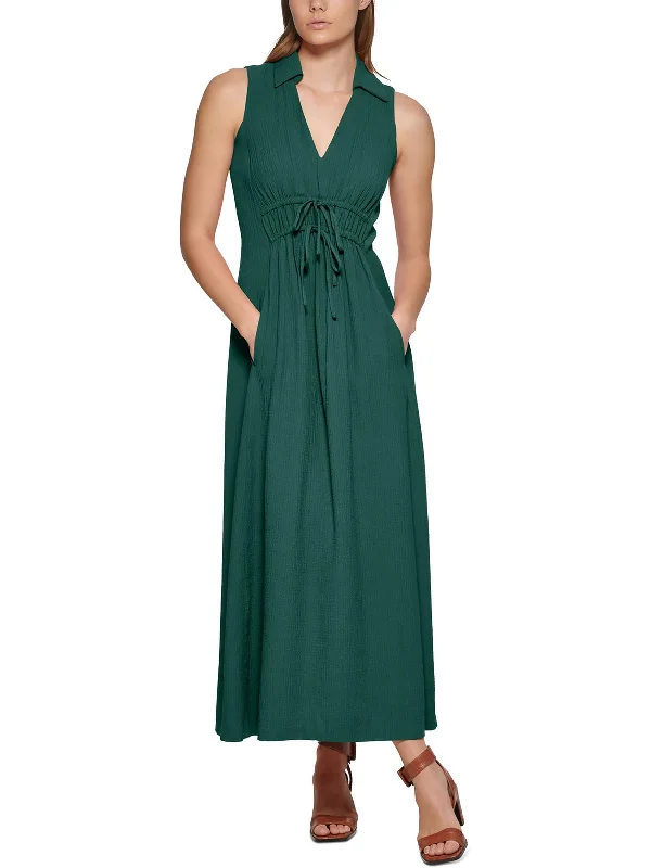 Womens Collar Long Maxi Dress Stylish Maxi Skirt