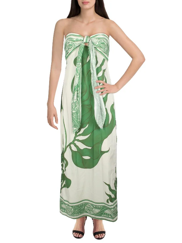 Womens Cotton Printed Maxi Dress Boho Maxi Skirt