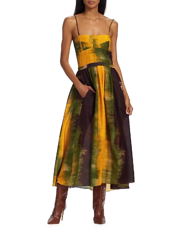 Amazonas Maive Midi Dress In Yellow Ombre Winter Midi Outfit